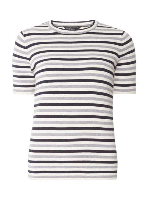 Navy and Grey Stripe Tee